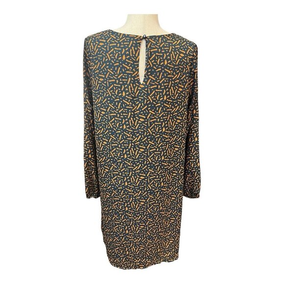 Kaileigh Long Sleeve Mini Dress~Size L~Blue Orange~ (Missing belt) ~L1 37 - Picture 5 of 11